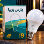 لامپ ال ای دی ۹ وات پارس پریا آفتابی E27