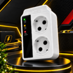محافظ برق گرین مدل GLP102 دیواری دو خانه ارت دار